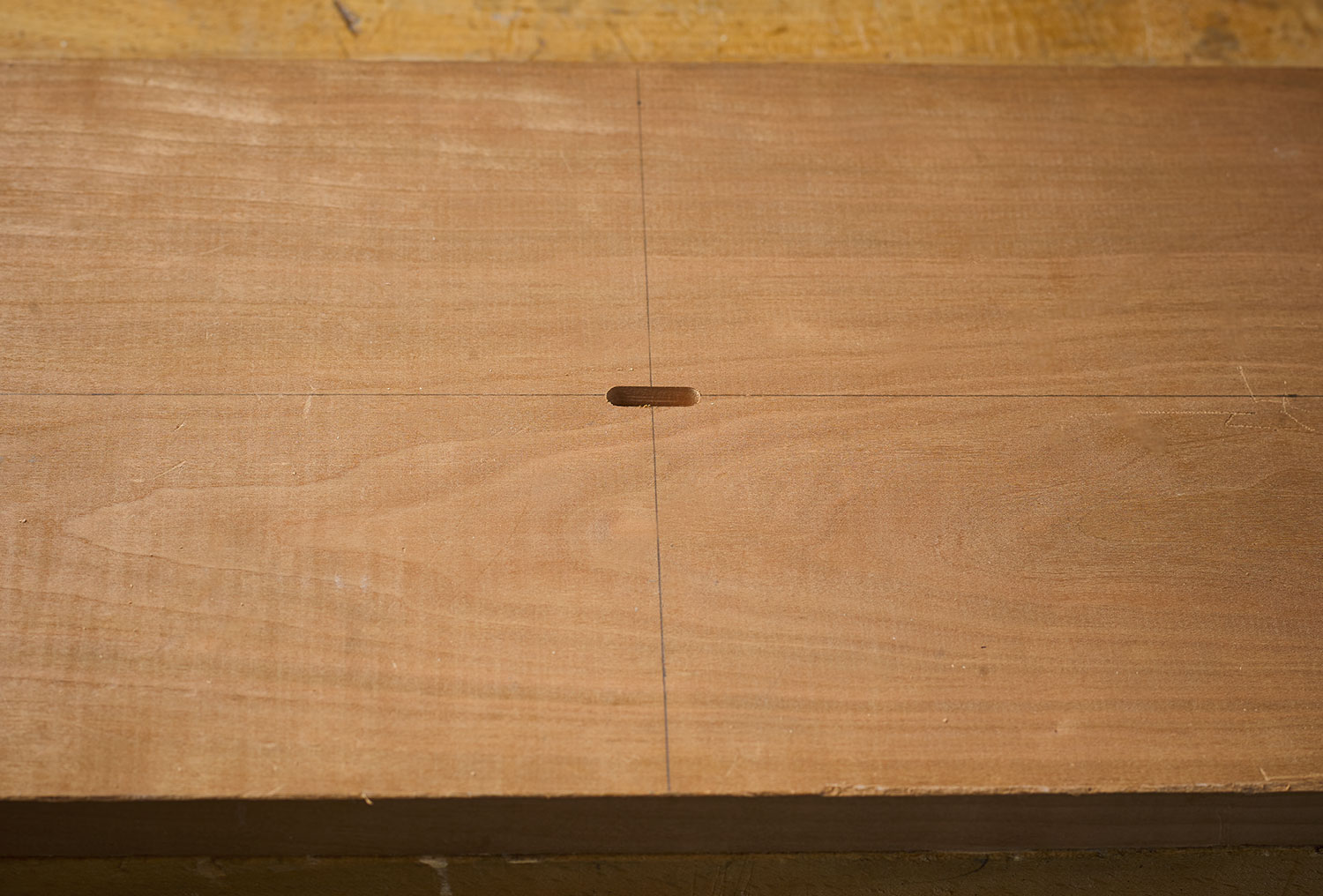 Mortise cut position on the horizontal and vertical axes.
