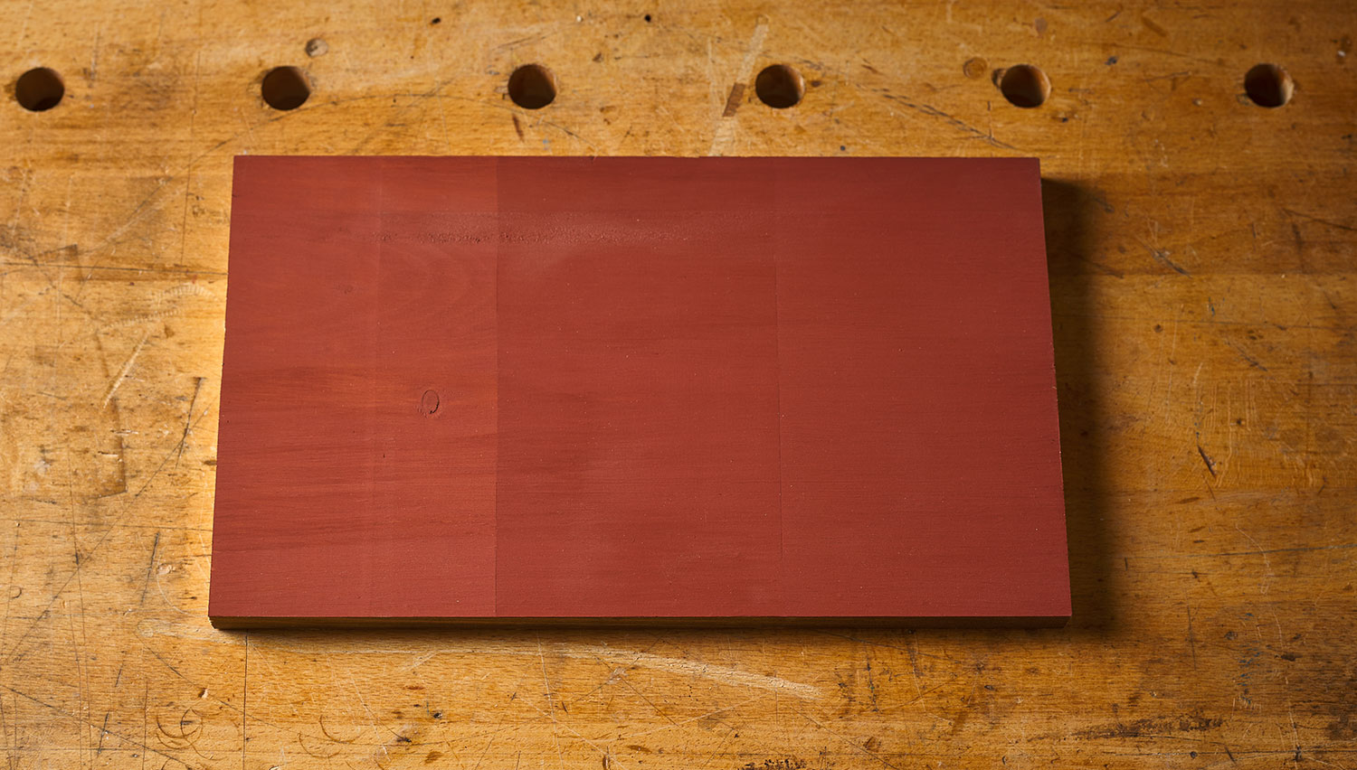 Sample board with, one, two, and three coats.