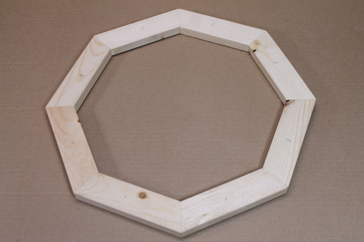 A dry-fit frame before gluing.