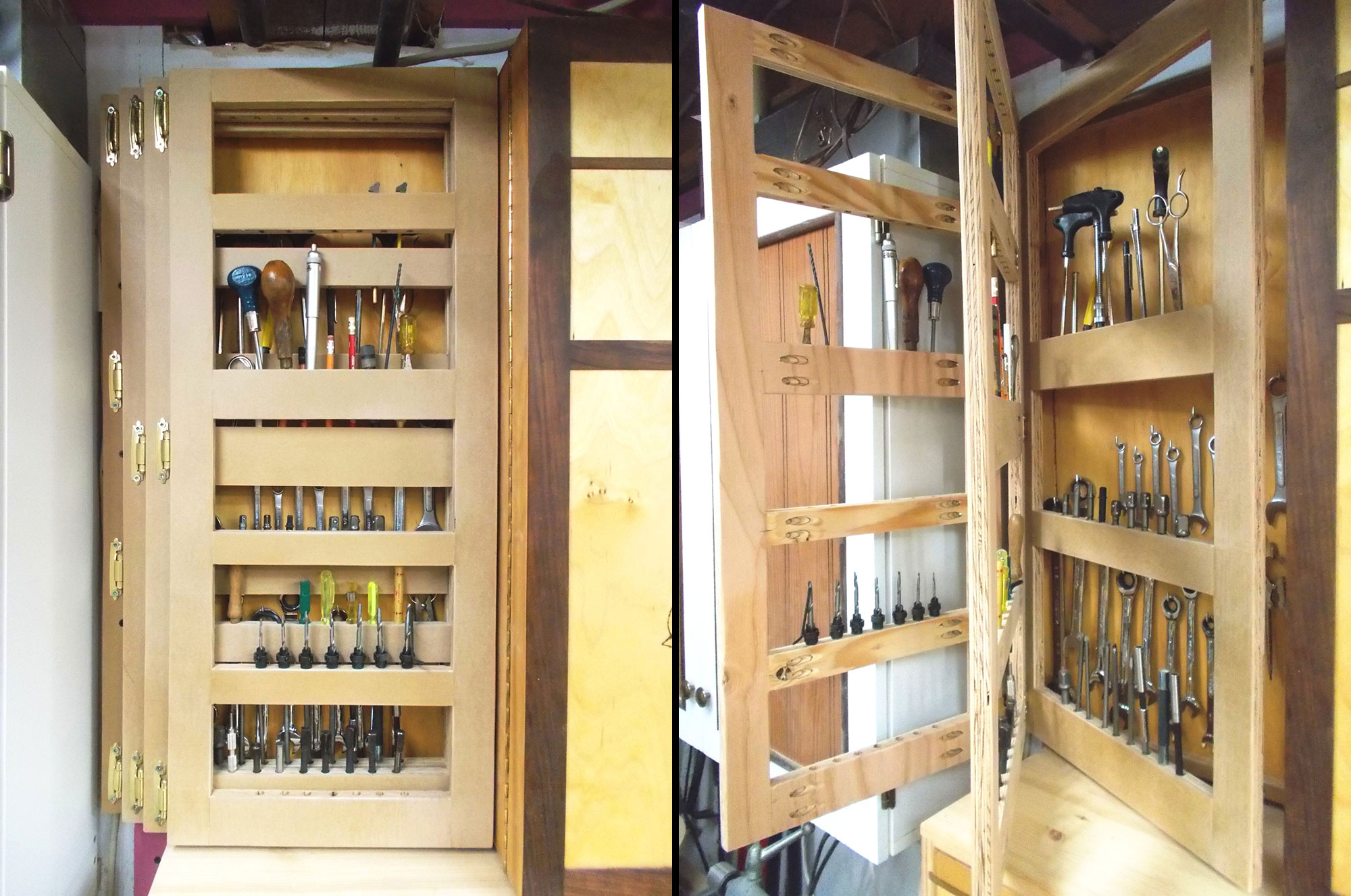 Wall-Hung Hinged-Frames Storage System
