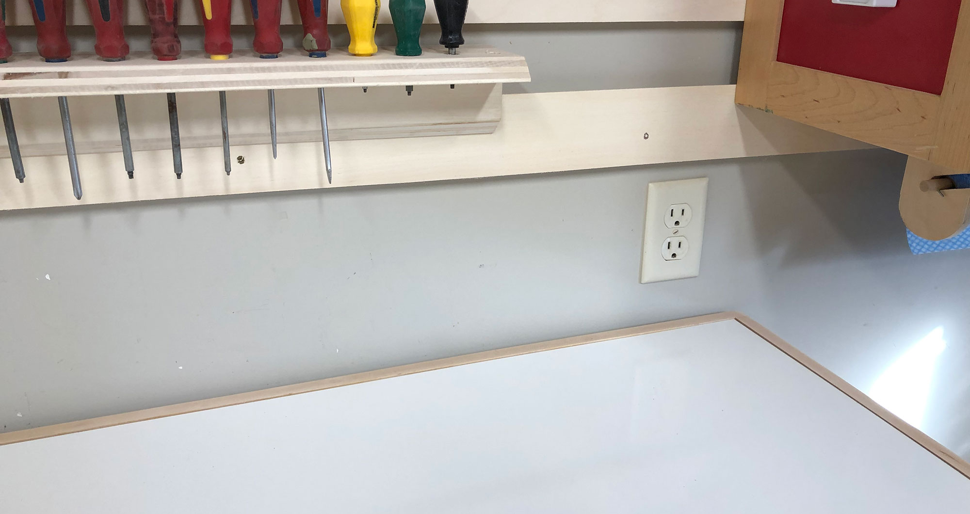 Outlets at bench level