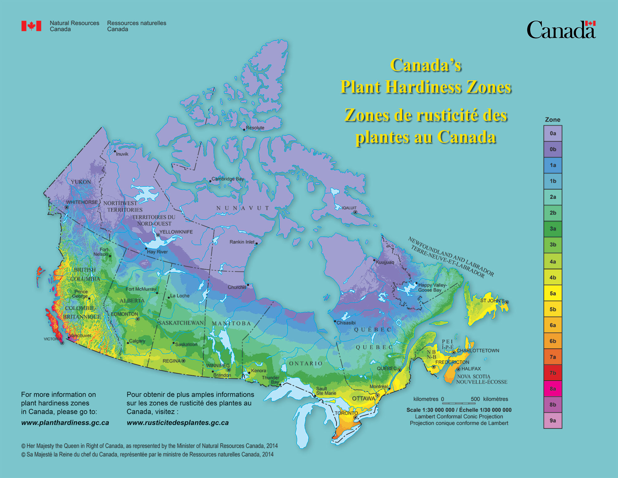 Zones de rusticité des plantes au Canada