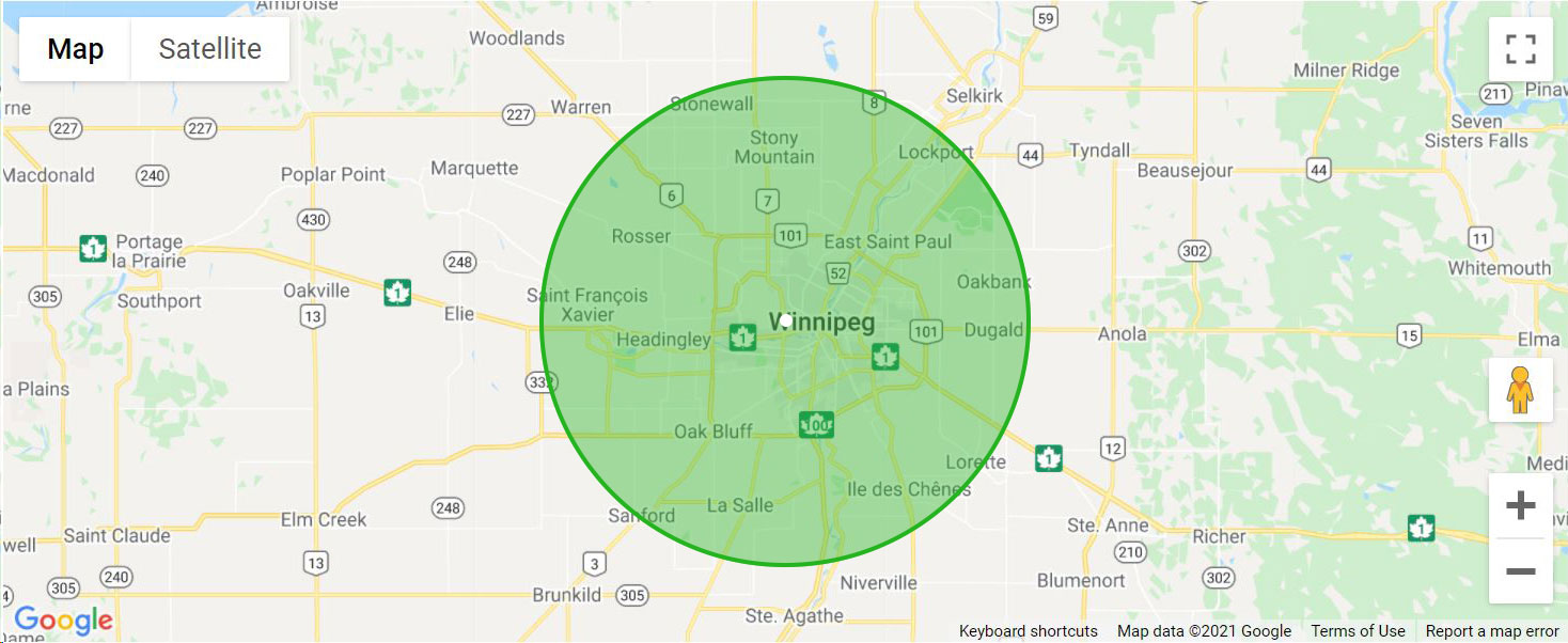 Winnipeg map